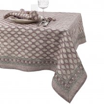 Linen table cover Cypress Rose