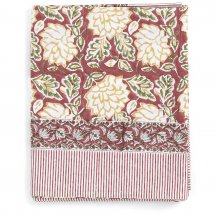 Cotton table cloth Dahlia Red & Green