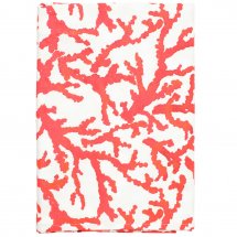 Sommarduk röd korall hos Longcoast Living.
