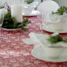Cotton table cloth Red