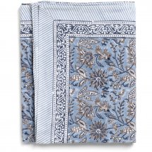 Cotton table cloth Indian Summer Blue