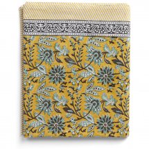 Cotton table cloth Indian Summer Yellow