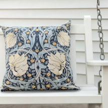 Kuddfodral Pimpernel blått Indigo William Morris