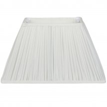 Pleated white textile shade