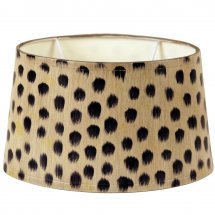 Oval handmålad leopard mönster lampskärm från G&C.