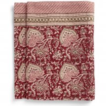 Linen table cover Oriental Red