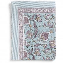 Cotton table cloth Pomegranate Turquoise