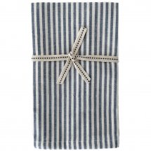 Blue striped napkins Banker Stripe.