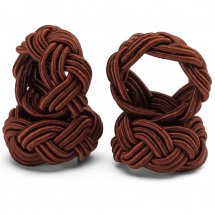4 servettringar Maroon