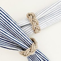 6 napkin rings Rope