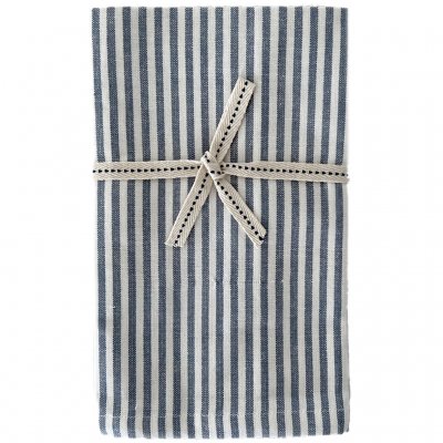 Blue striped napkins Banker Stripe.